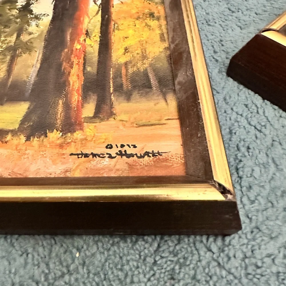 Signed James Hewitt Framed Nature Landscape Paintings - Picture 14 of 15